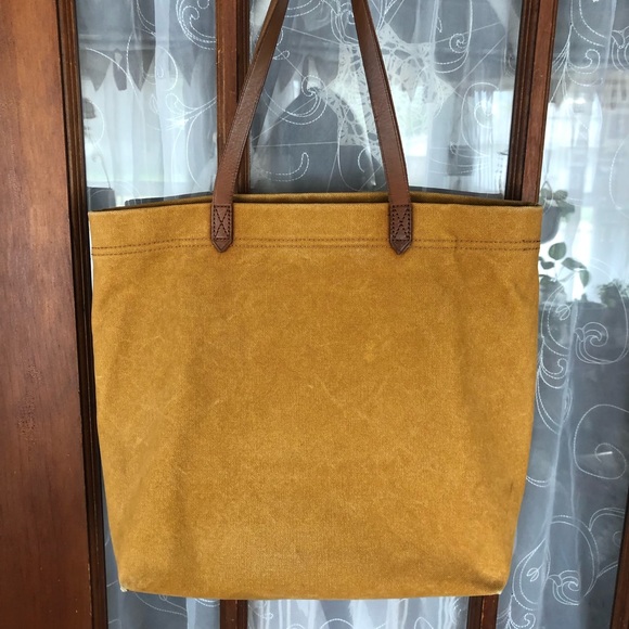 Madewell Handbags - J. Crew MADEWELL Canvas & Leather Transport Tote in Acorn is a Classic Bag